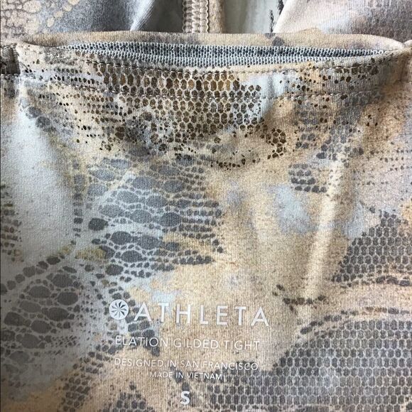 Athleta Silver Gold Elation Gilded High Rise Leggings - Picture 4 of 8